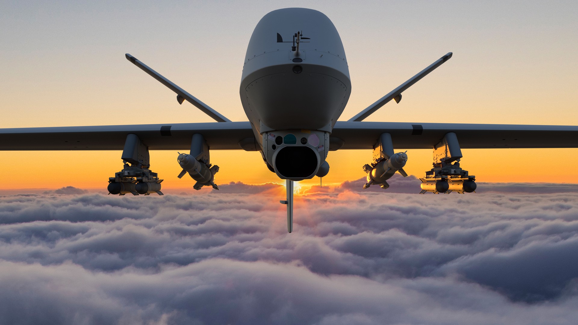 MQ-9 Reaper unmanned combat aircraft on mission